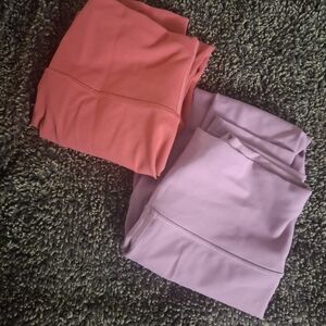 lululemon athletica Coral and Lavender Leggings